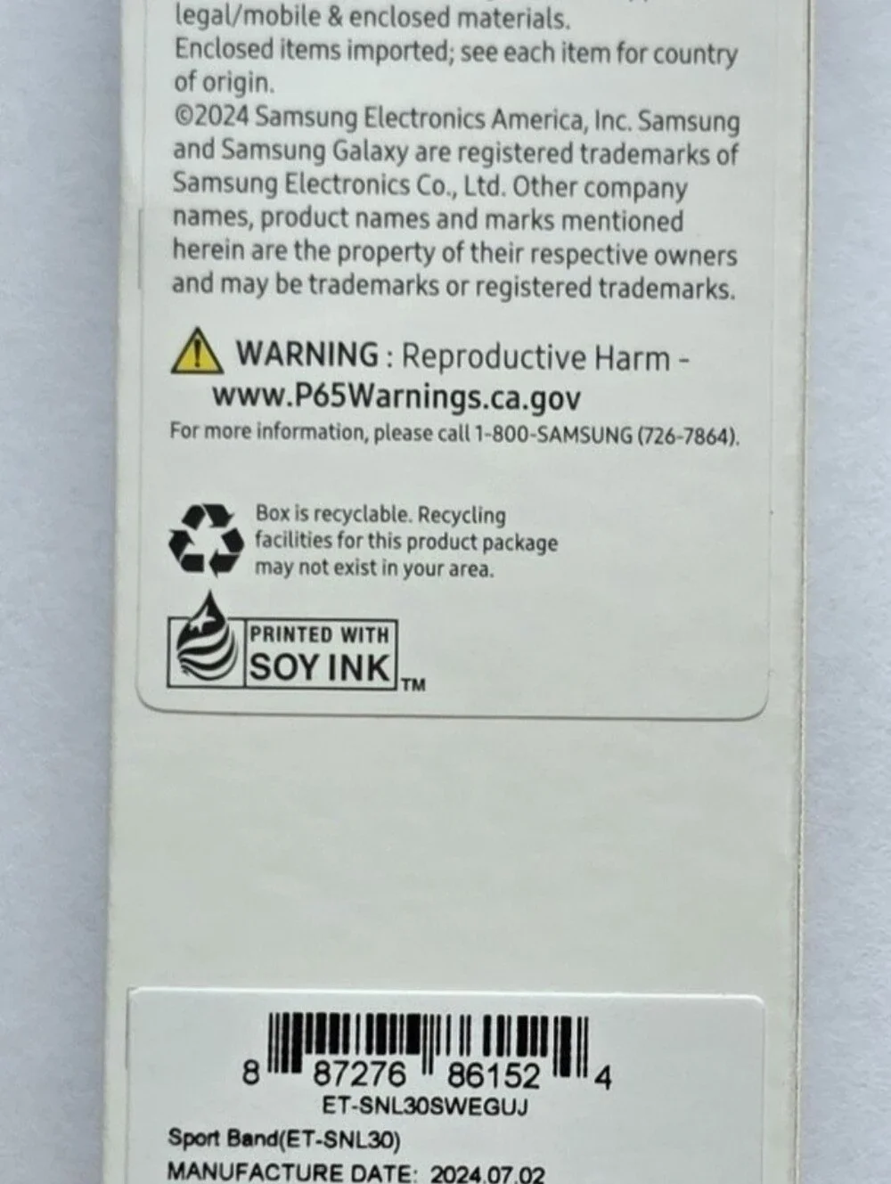 Samsung Galaxy Smartwatch Cream Sport Band Compatible Smartwatch Strap 20mm S/M
